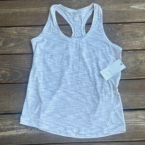 90 Degree By Reflex Light Gray Racerback Tank Top size M